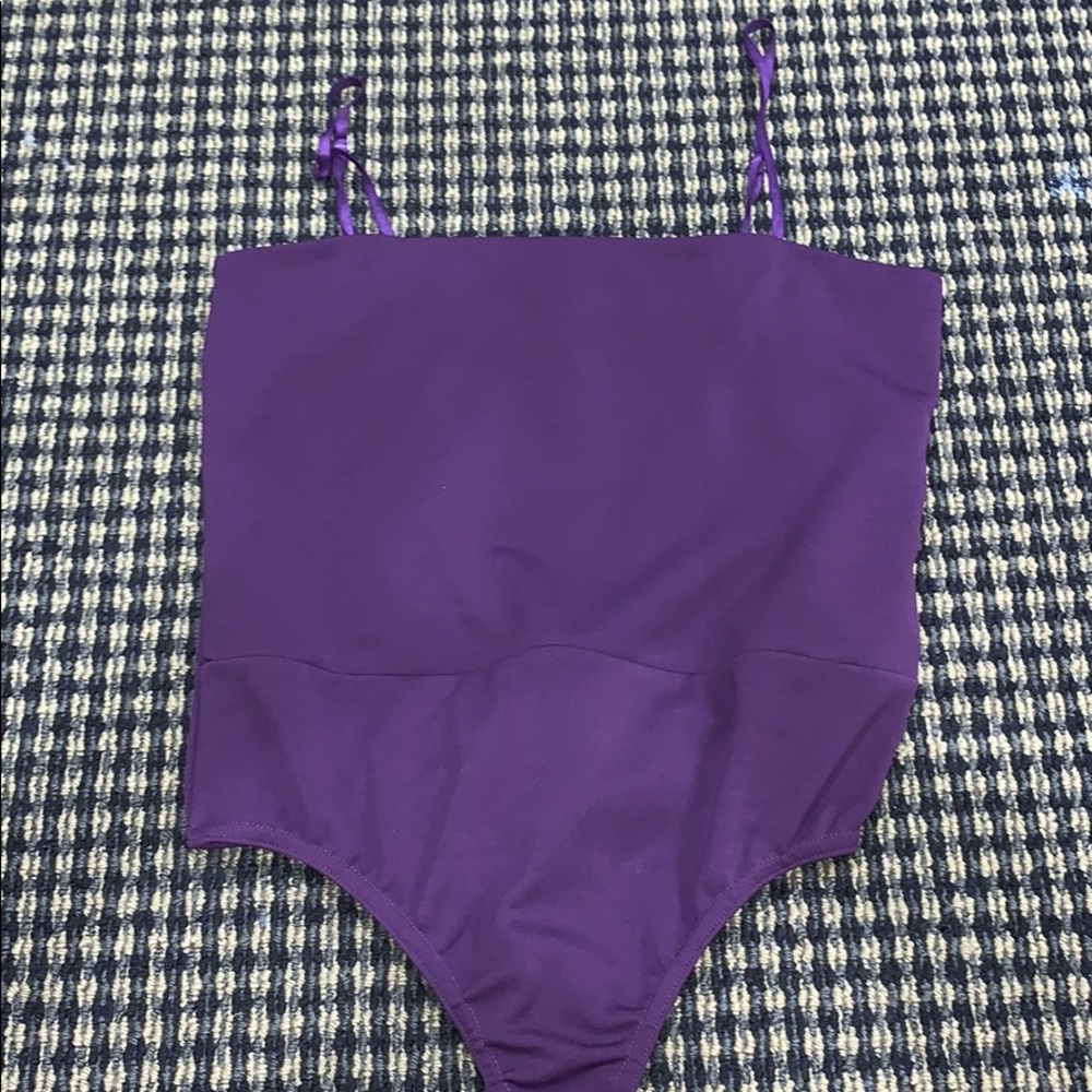 Misguided Purple straight cut body suit